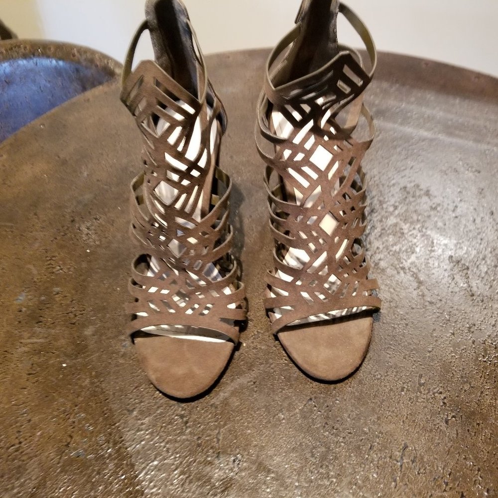 Greenish 4" Heeled Sandals
